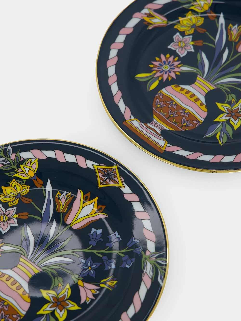 Pietre Dure Porcelain Dessert Plates Set of 2 - Image 4