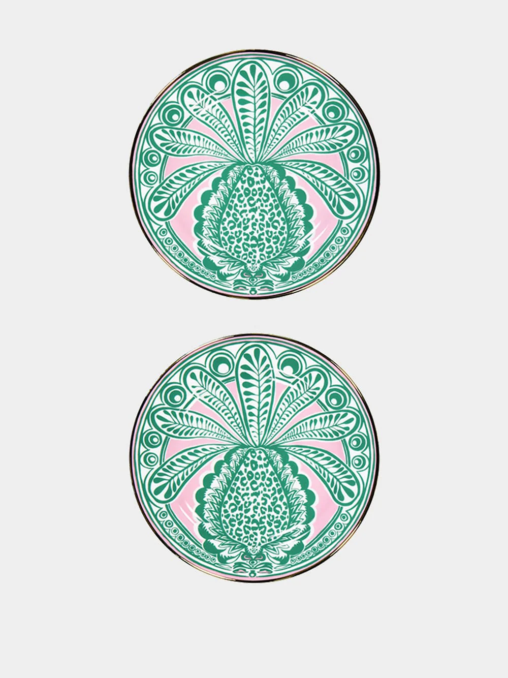 Set of 2 Pineapple Dessert Plates