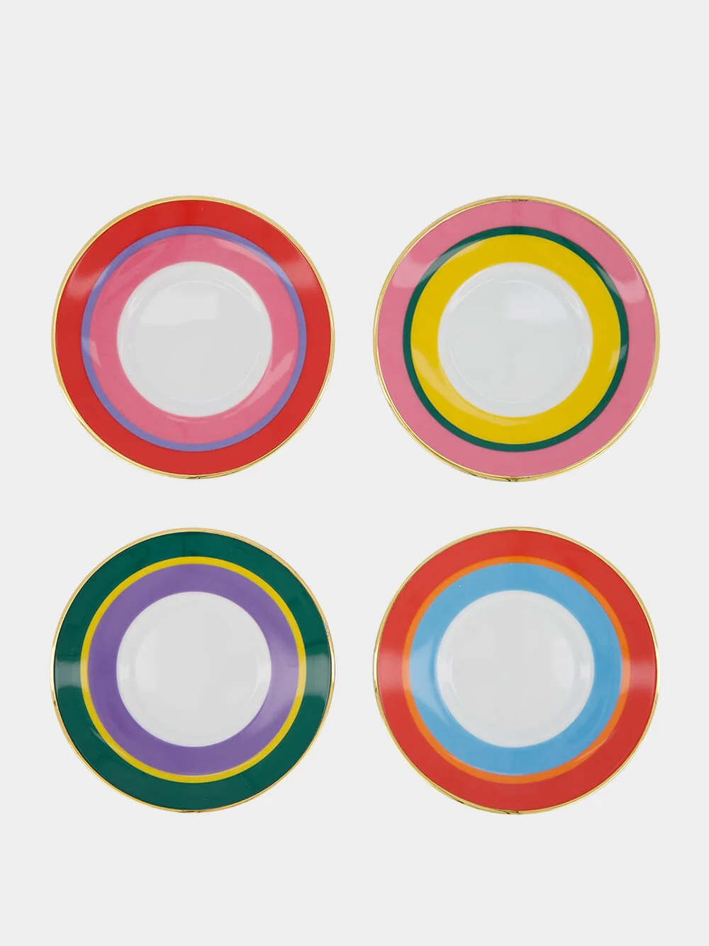 Set of 4 Rainbow Coffee Cup and Saucer - Image 8
