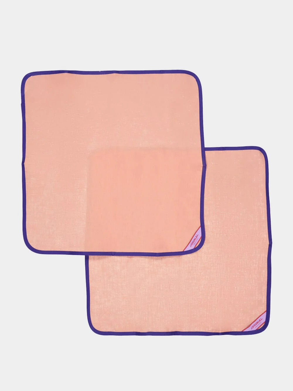 Set Of 2 Pink Rainbow Large Napkins