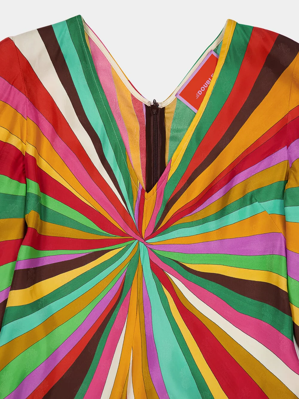 Rainbow Placée Maxi V-Neck Dress - Image 3