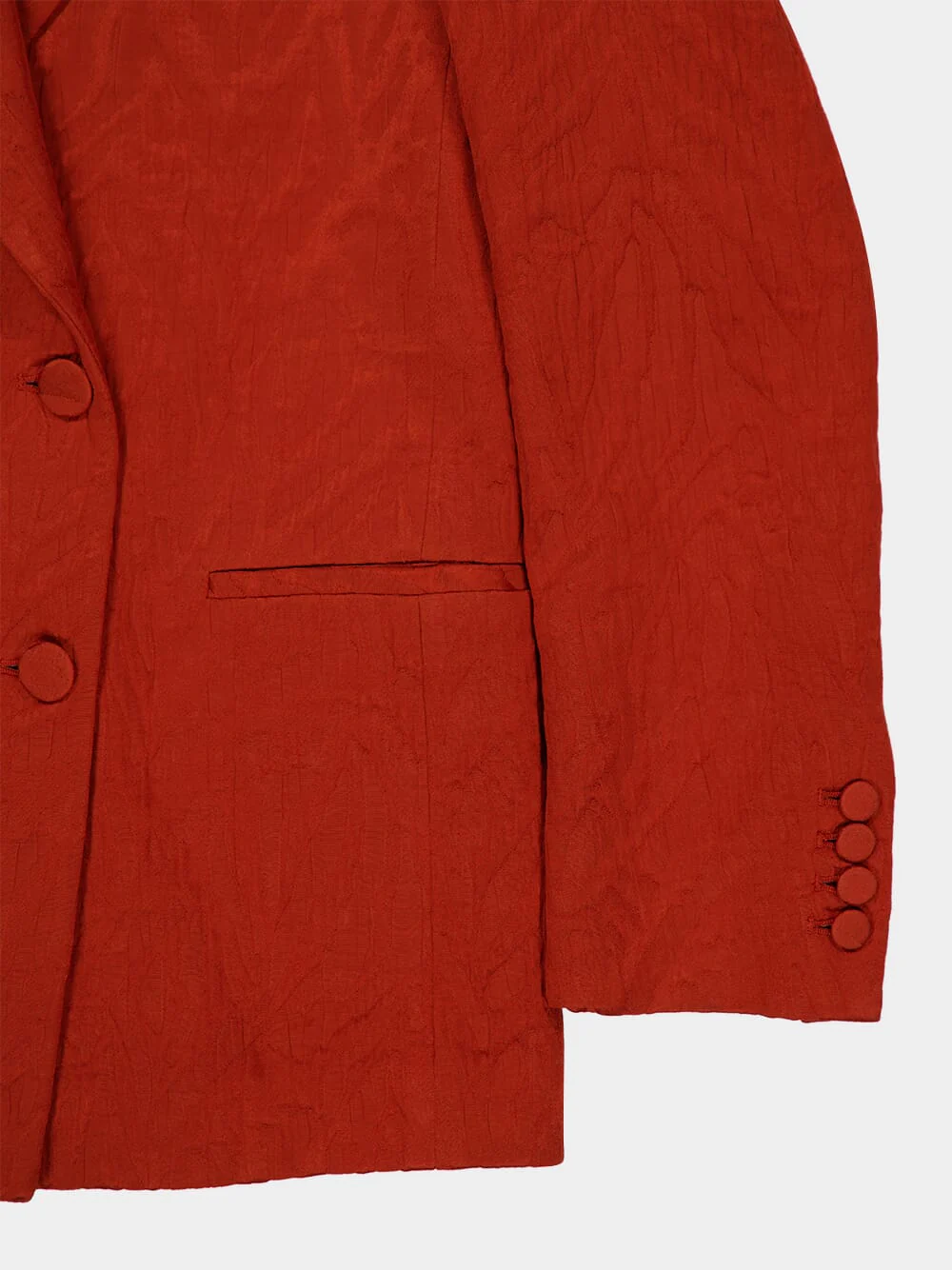 Rust Jacquard Matelassé Jagger Blazer - Image 5