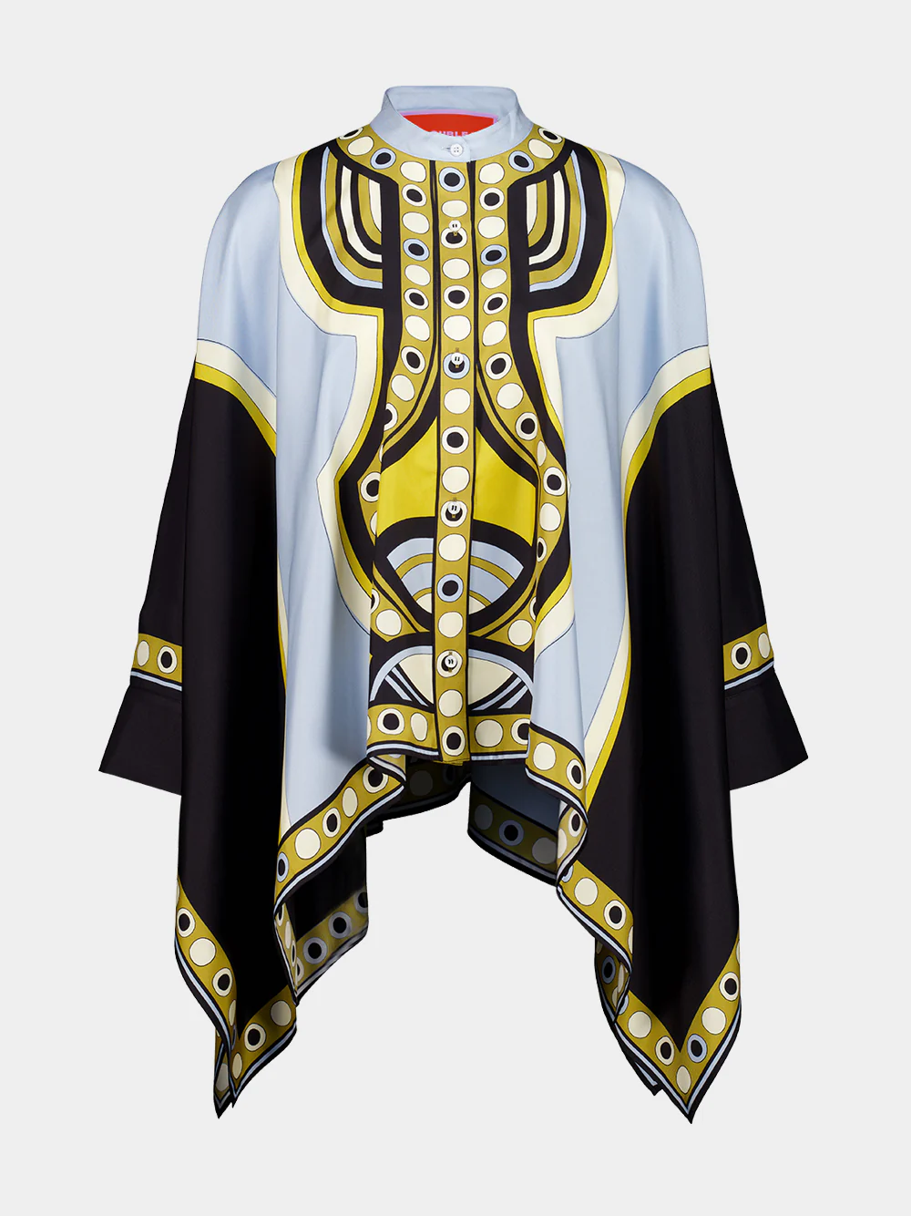 Sanctuary Placée Light Blue Silk Twill Foulard Shirt
