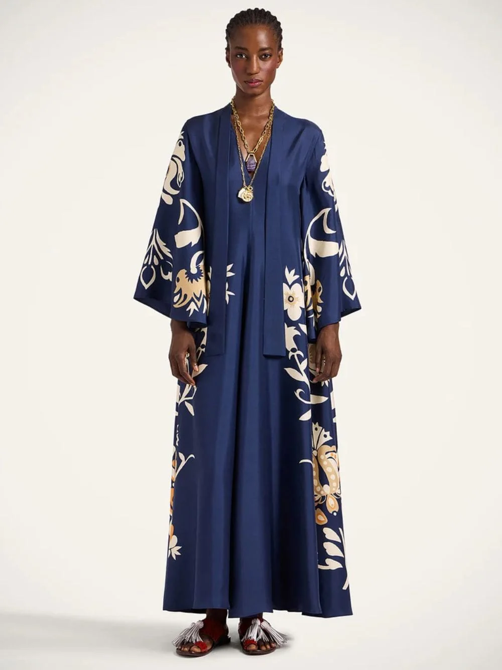 Selva Placée Silk Twill Maxi Dress