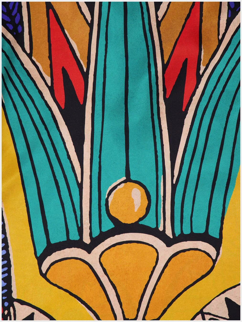Silk Twill Dress with Feathers - Image 5