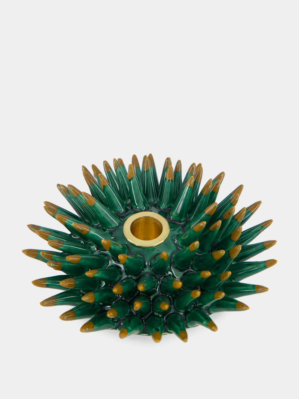 Solid Forest Green Spine Candle Holder - Image 2