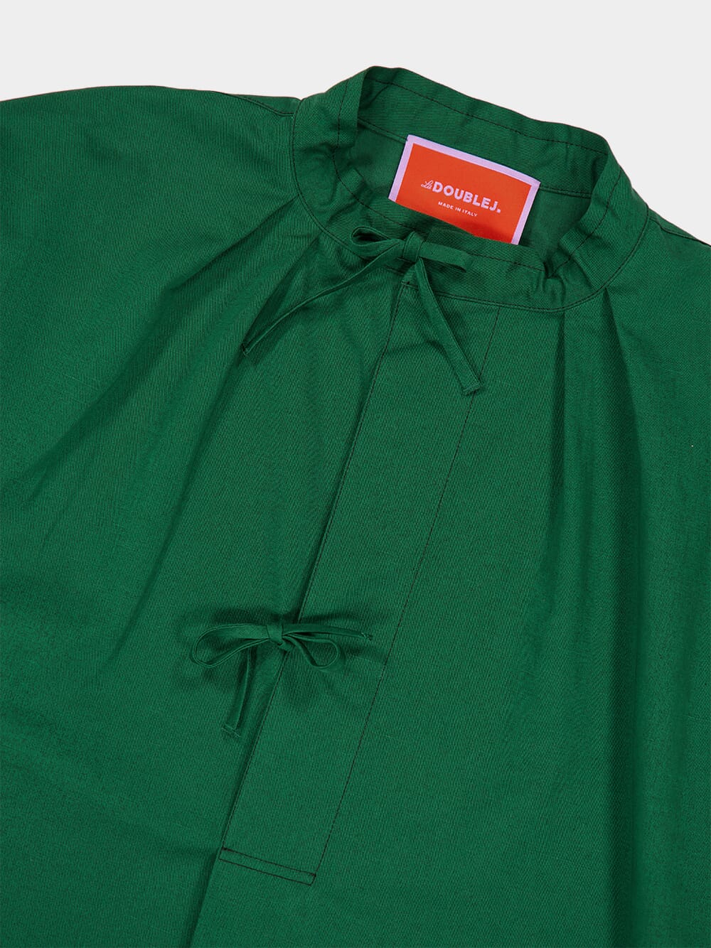 Solid Green Love Child Shirt in Cotton Linen - Image 3