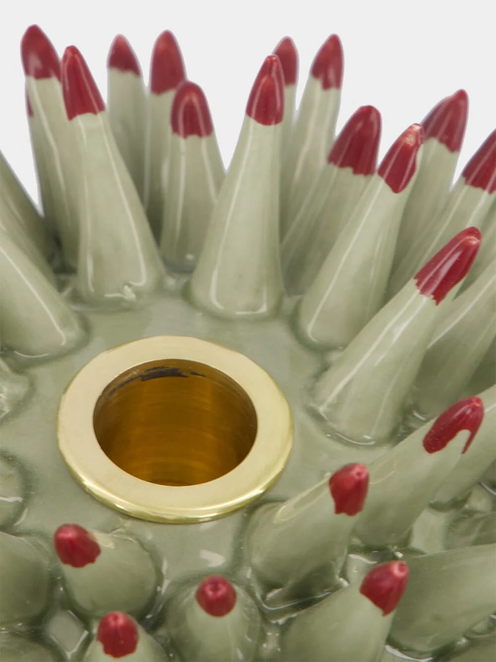 Solid Light Green Spine Candle Holder - Image 3