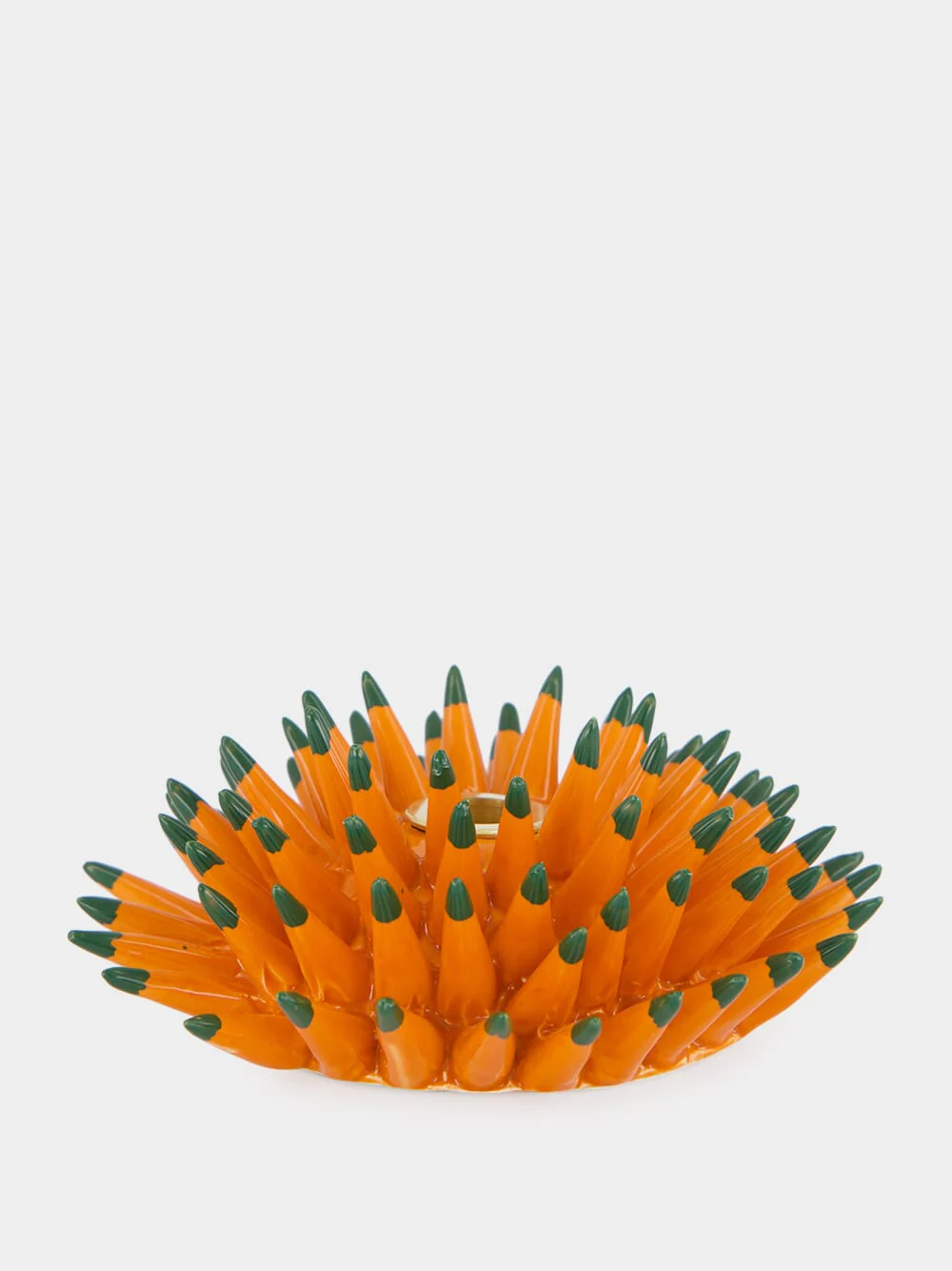 Solid Orange Spine Candle Holder