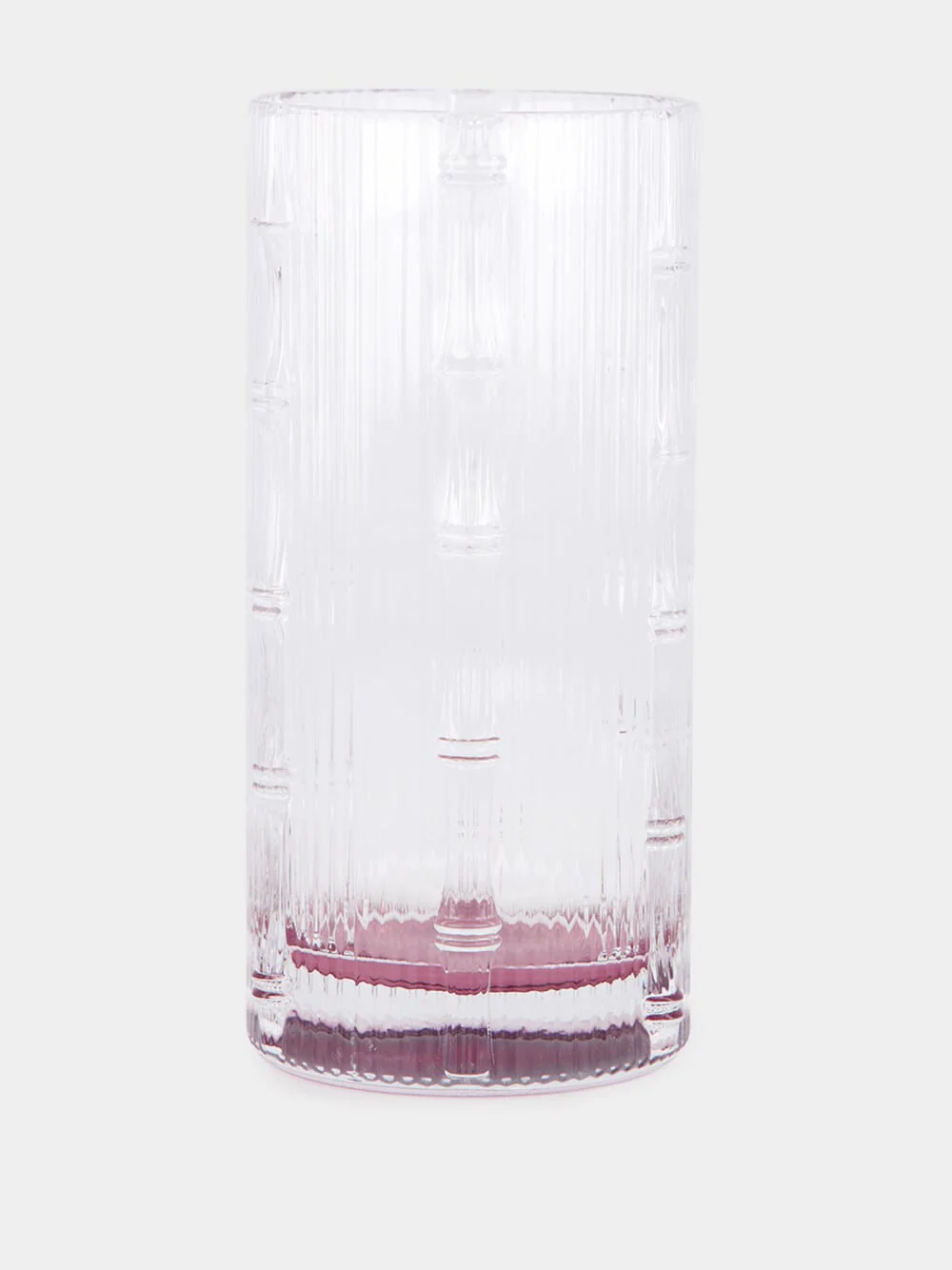 Solid Pink Bamboo Set of 2 Highball Glasses - Image 3