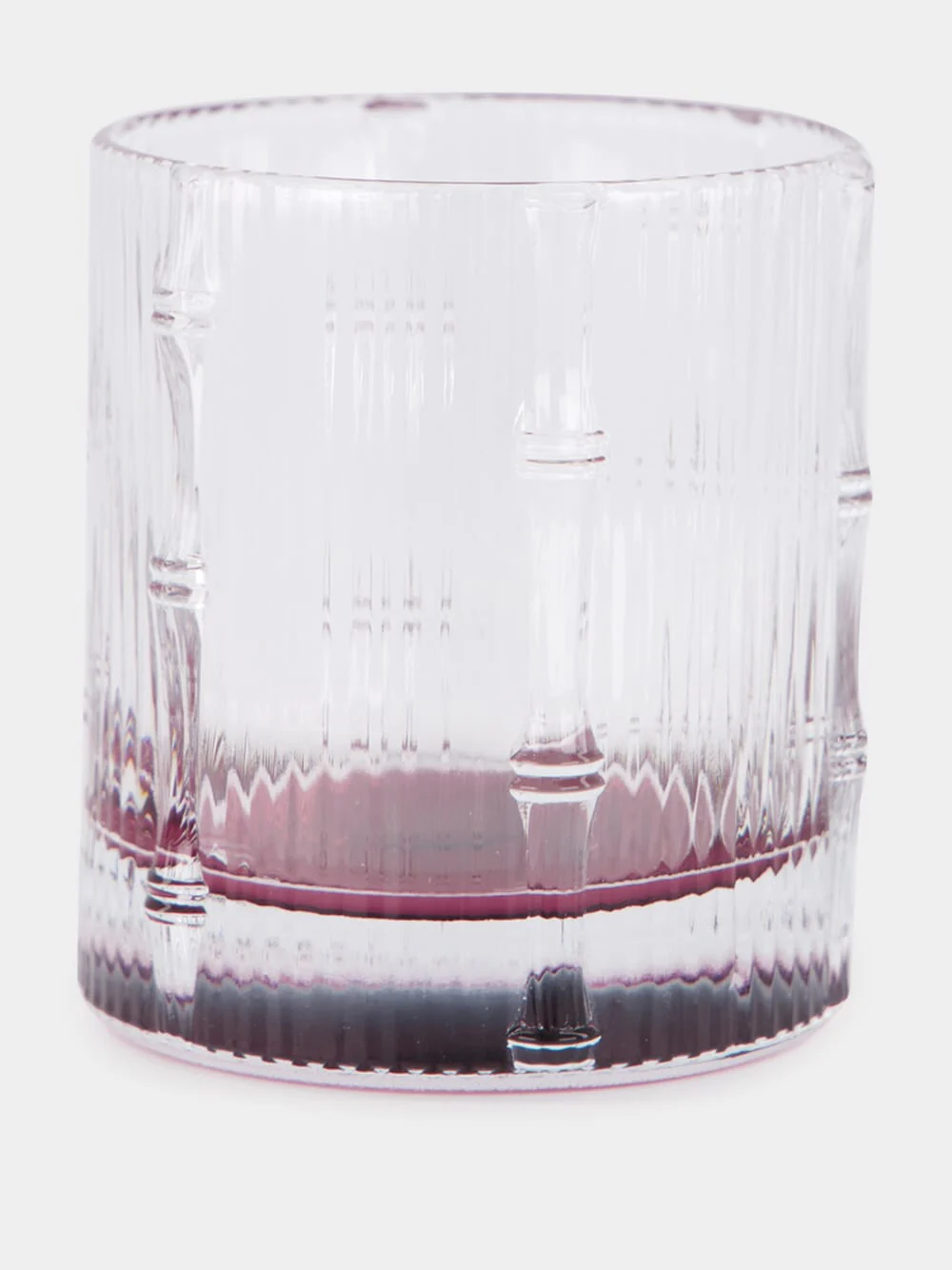 Solid Pink Bamboo Set of 2 Tumbler Glasses - Image 3