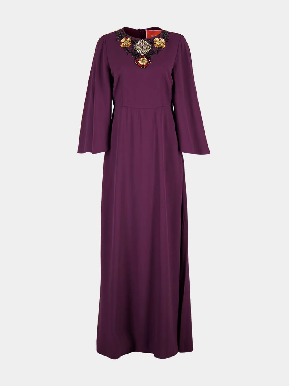 Sorella Maxi Dress with Embroidered Neckline