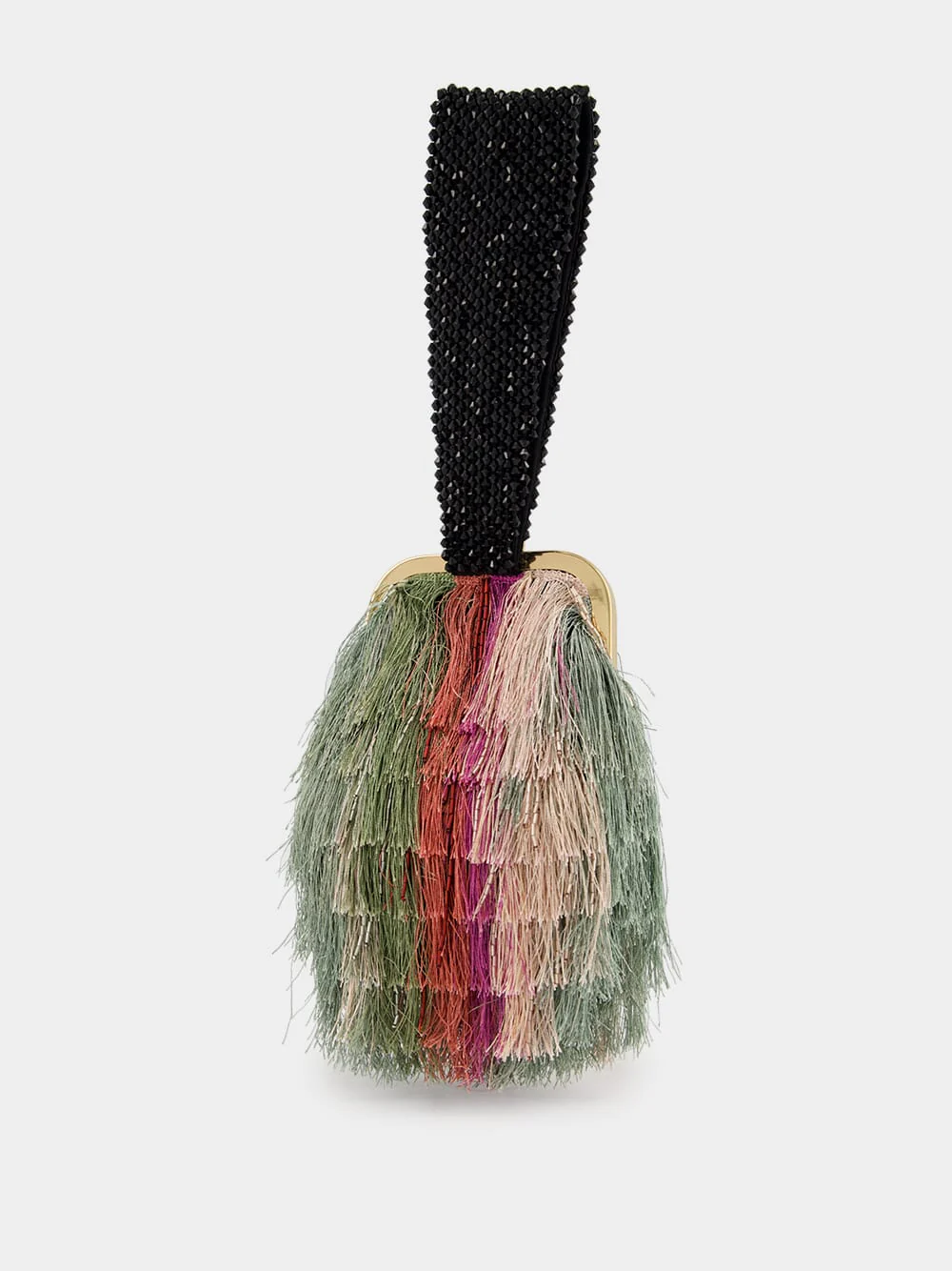 Striped Embroidery Palazzo Mini Bag - Image 10