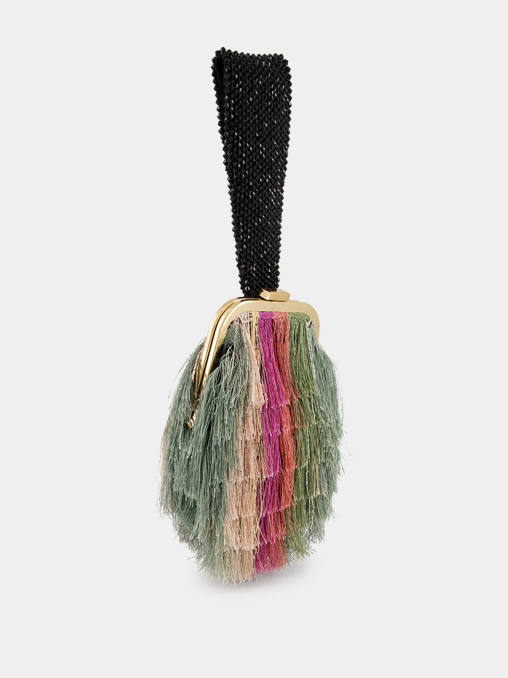 Striped Embroidery Palazzo Mini Bag - Image 2