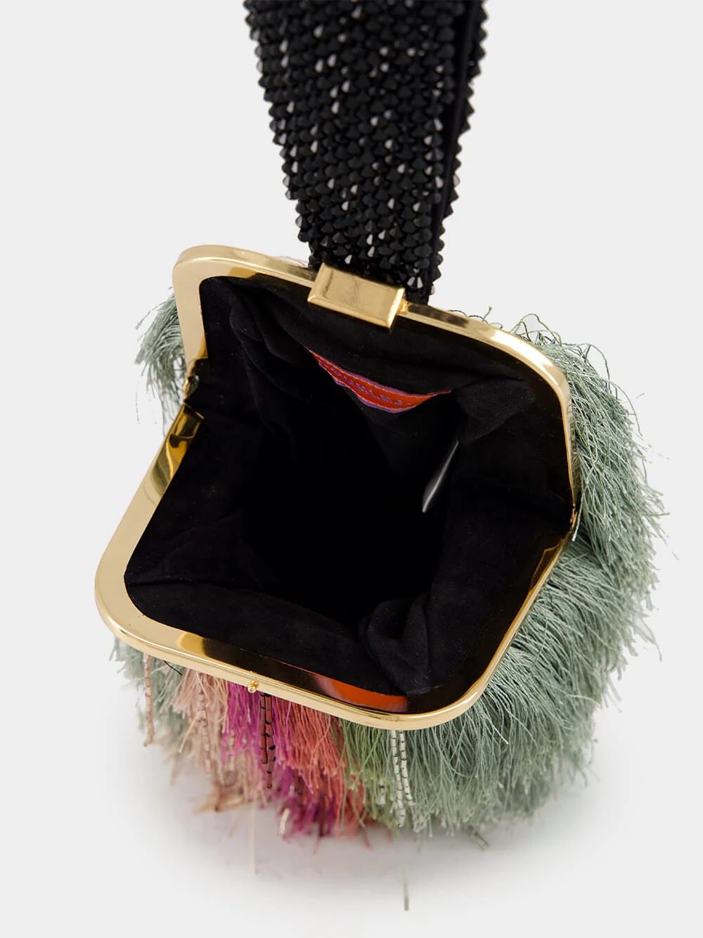 Striped Embroidery Palazzo Mini Bag - Image 5
