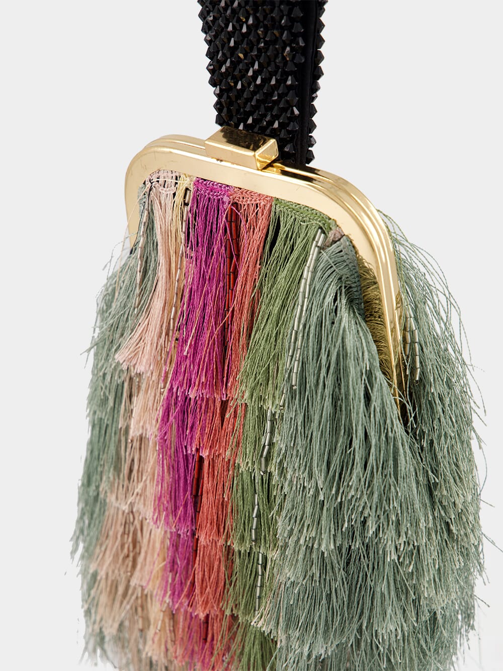 Striped Embroidery Palazzo Mini Bag - Image 6