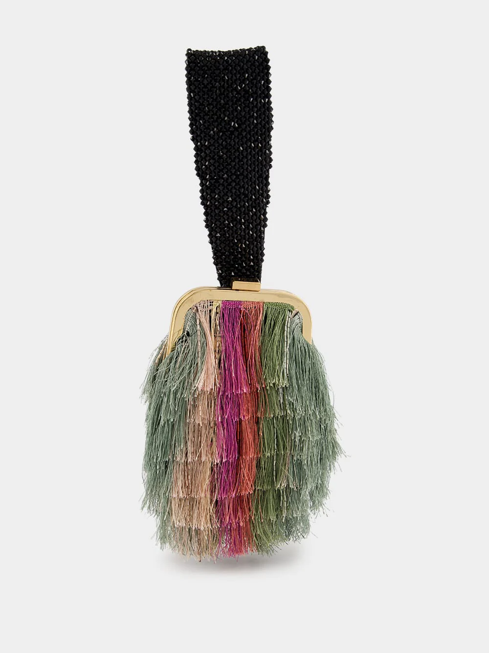 Striped Embroidery Palazzo Mini Bag - Image 7