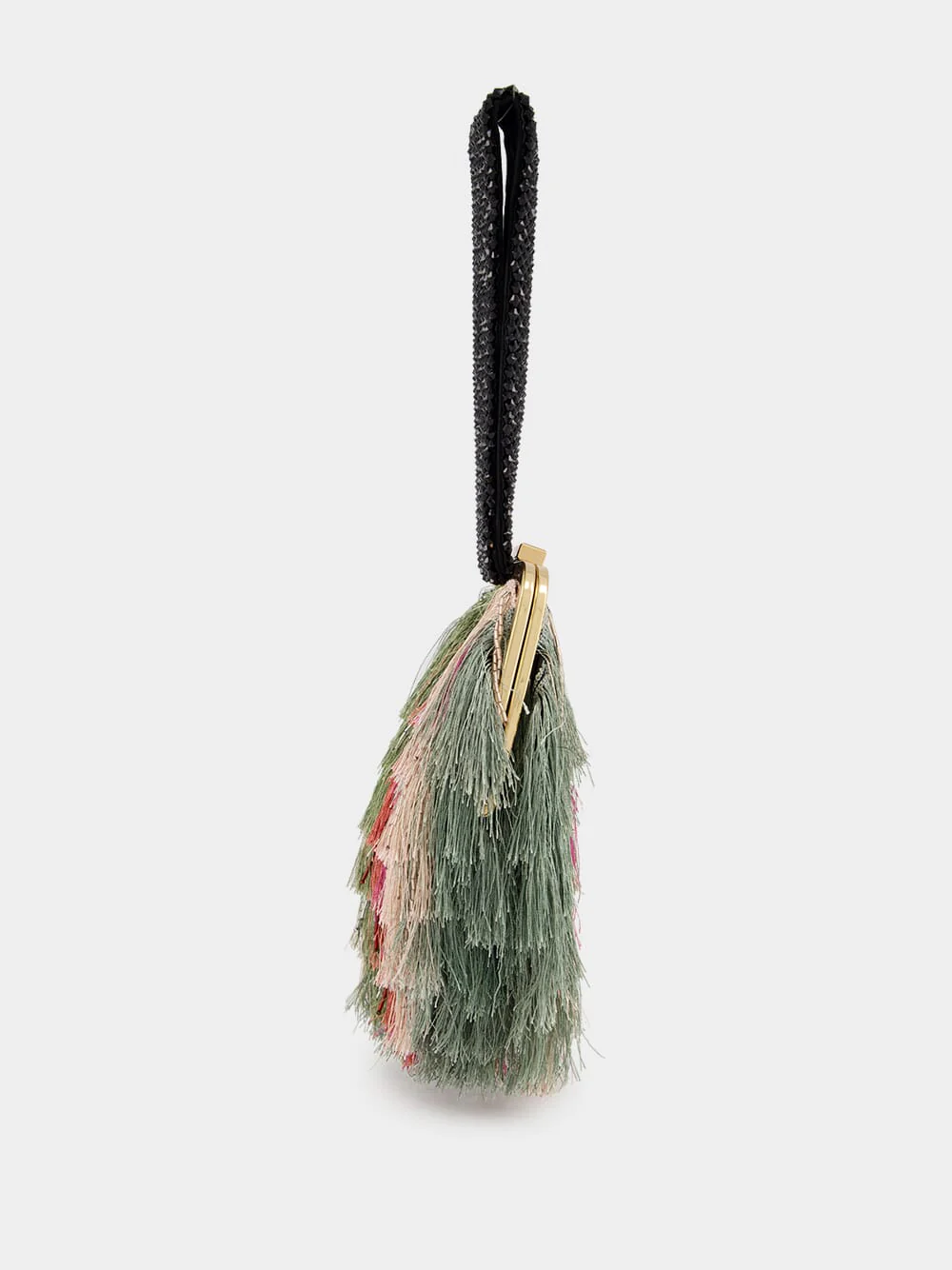 Striped Embroidery Palazzo Mini Bag - Image 9