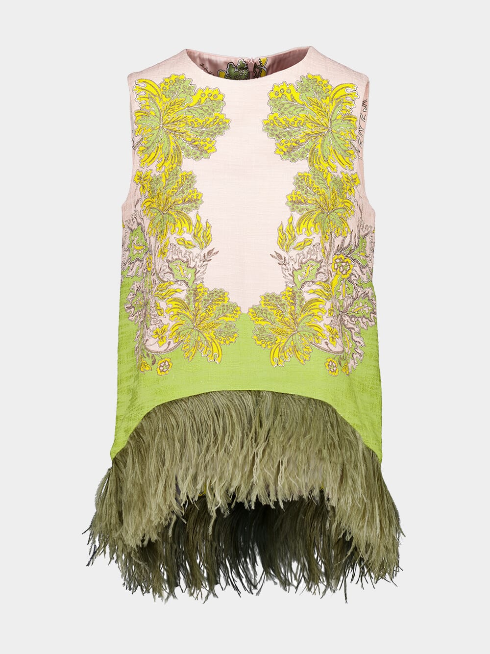 Swathe Pink Feather Trim La Scala Top