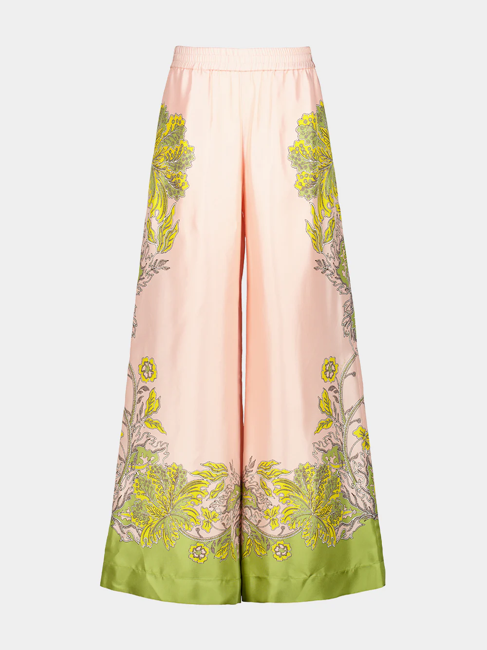 Swathe Placée Pink Silk Twill Palazzo Pants