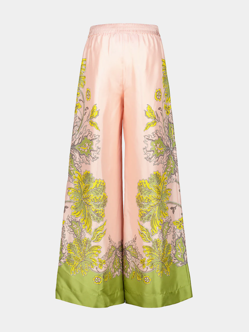 Swathe Placée Pink Silk Twill Palazzo Pants - Image 3