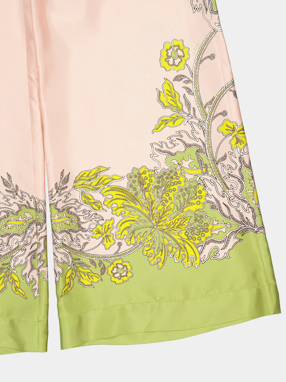 Swathe Placée Pink Silk Twill Palazzo Pants - Image 6
