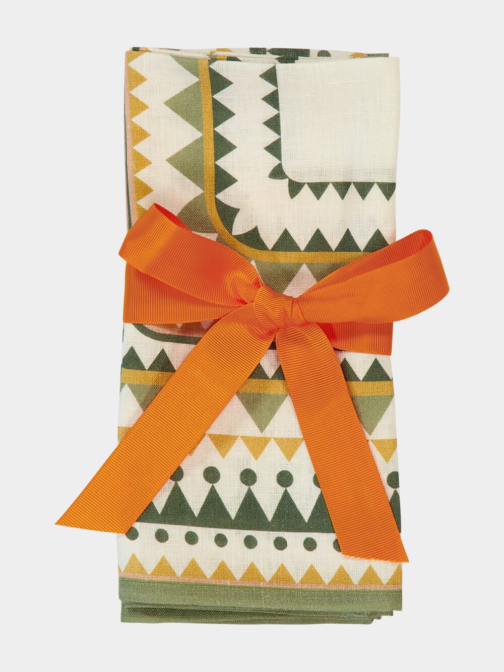 Set of 2 Geometric Italian Linen Napkins - Image 4