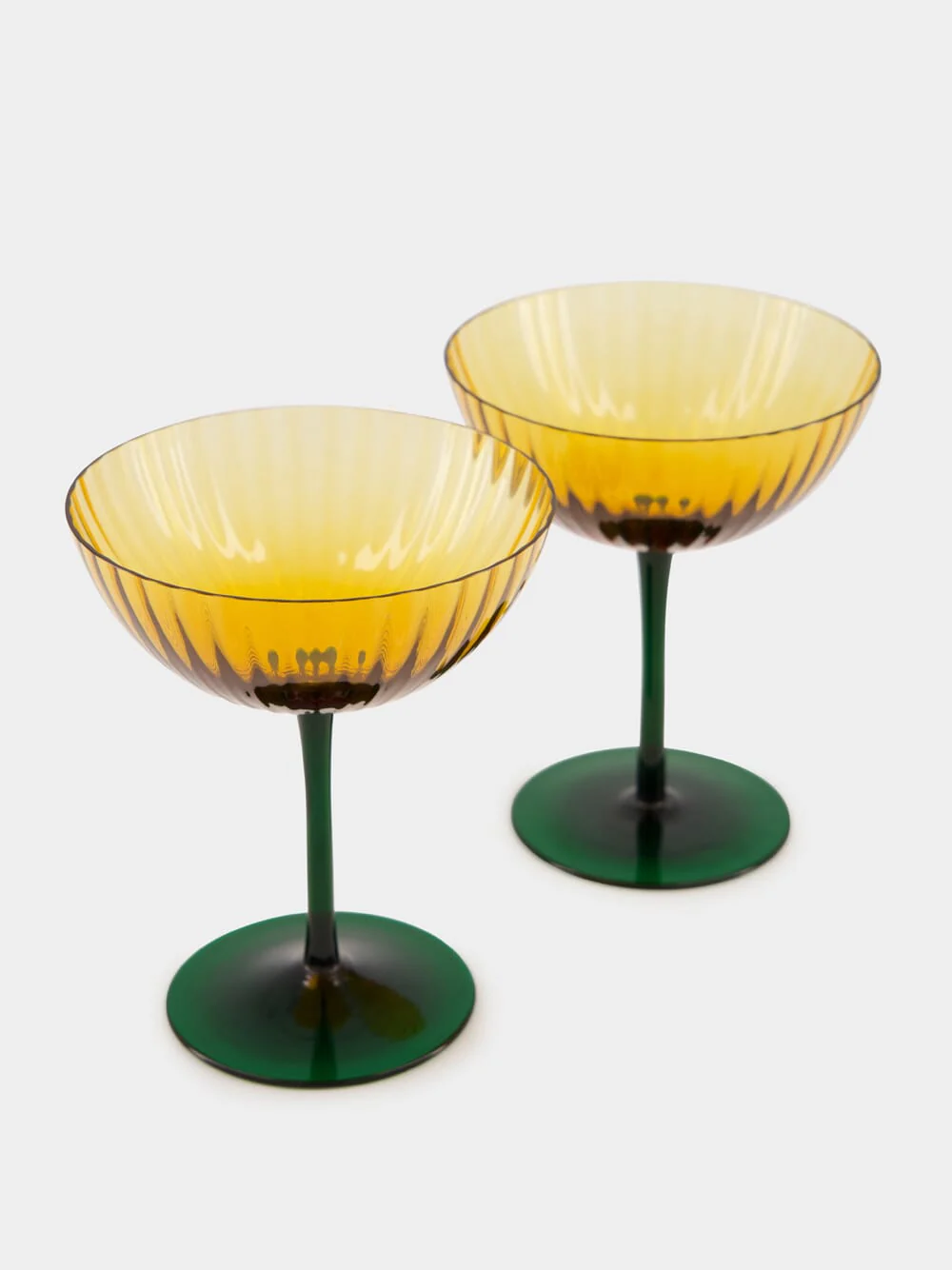 Giallo Glass Champagne Coupe Set of 2 - Image 2
