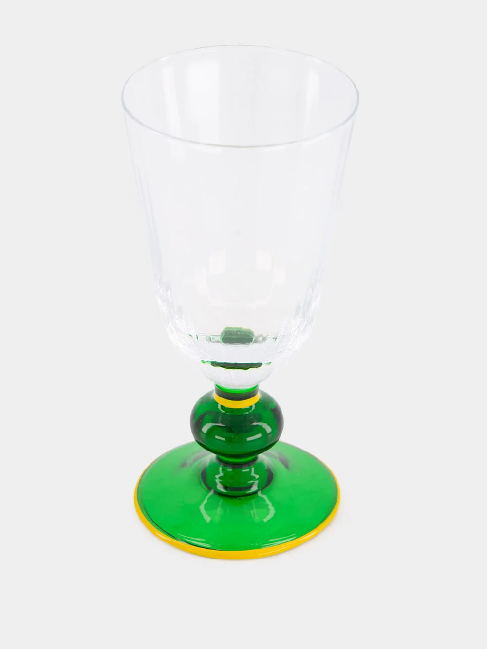 Perfetto Green Murano Wine Glass - Image 2