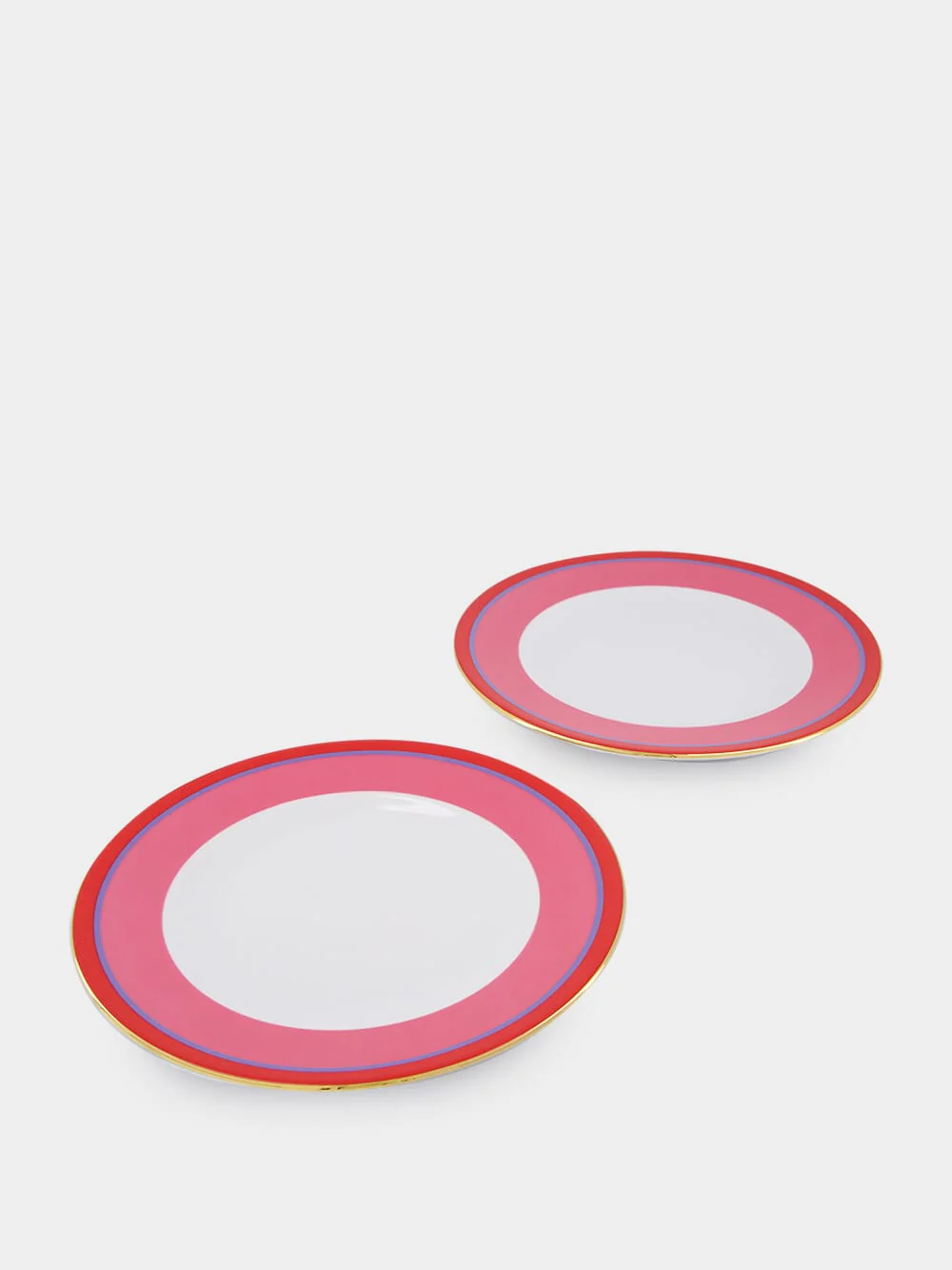 Set of 2 Dinner Plates Rainbow Rose - Image 3