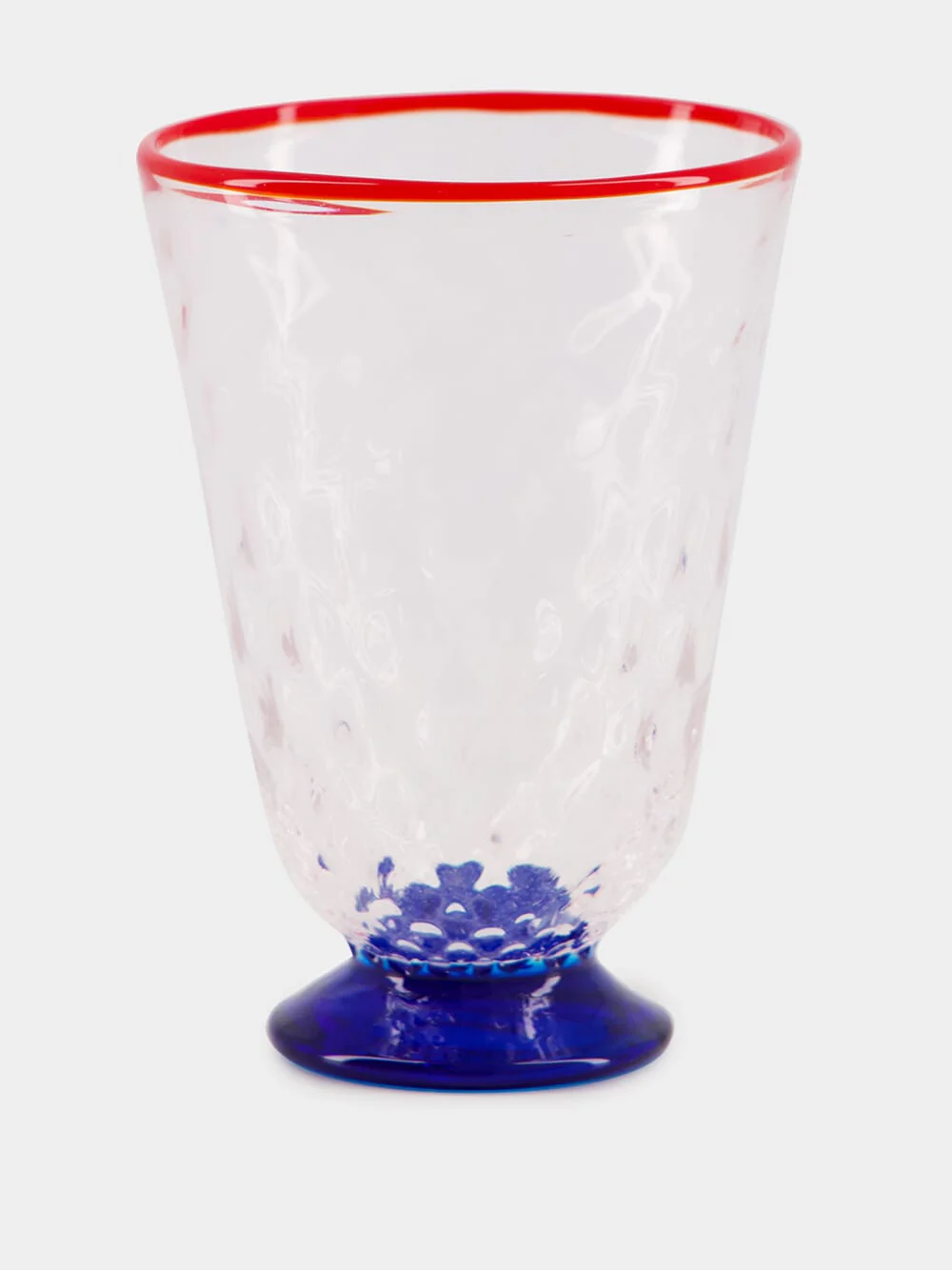 Set of 2 Quilted Murano Blue Glasses - Image 3