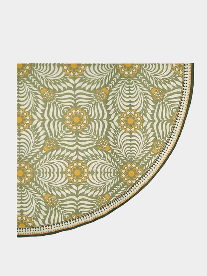 Tudor Light Green Round Tablecloth