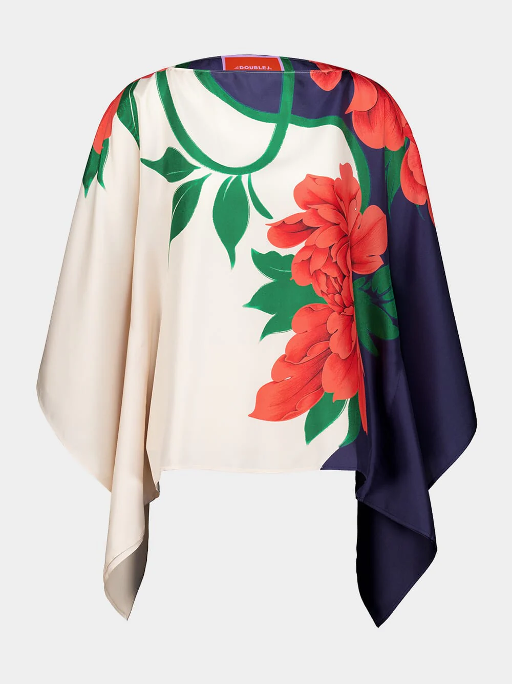 Queen Peony Placée Blue Foulard Top