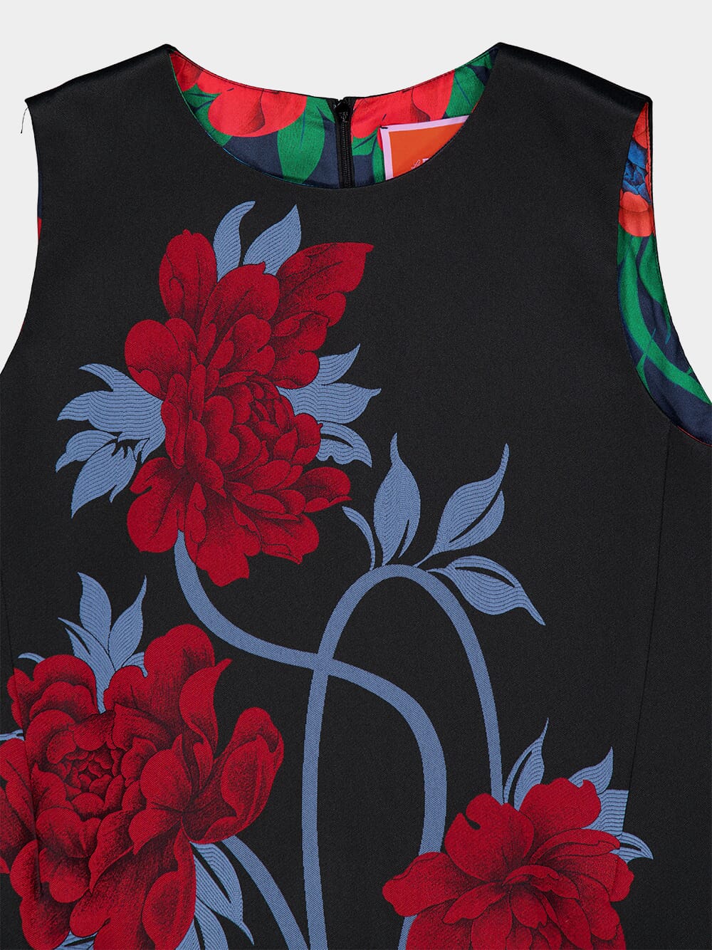 Peonies Blue Jacquard La Scala Top - Image 5