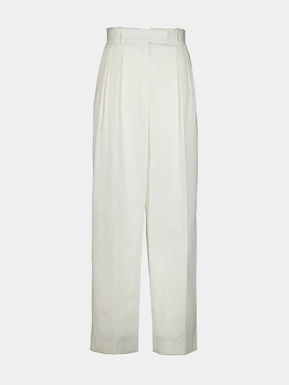 White Brooklyn Cotton Trousers