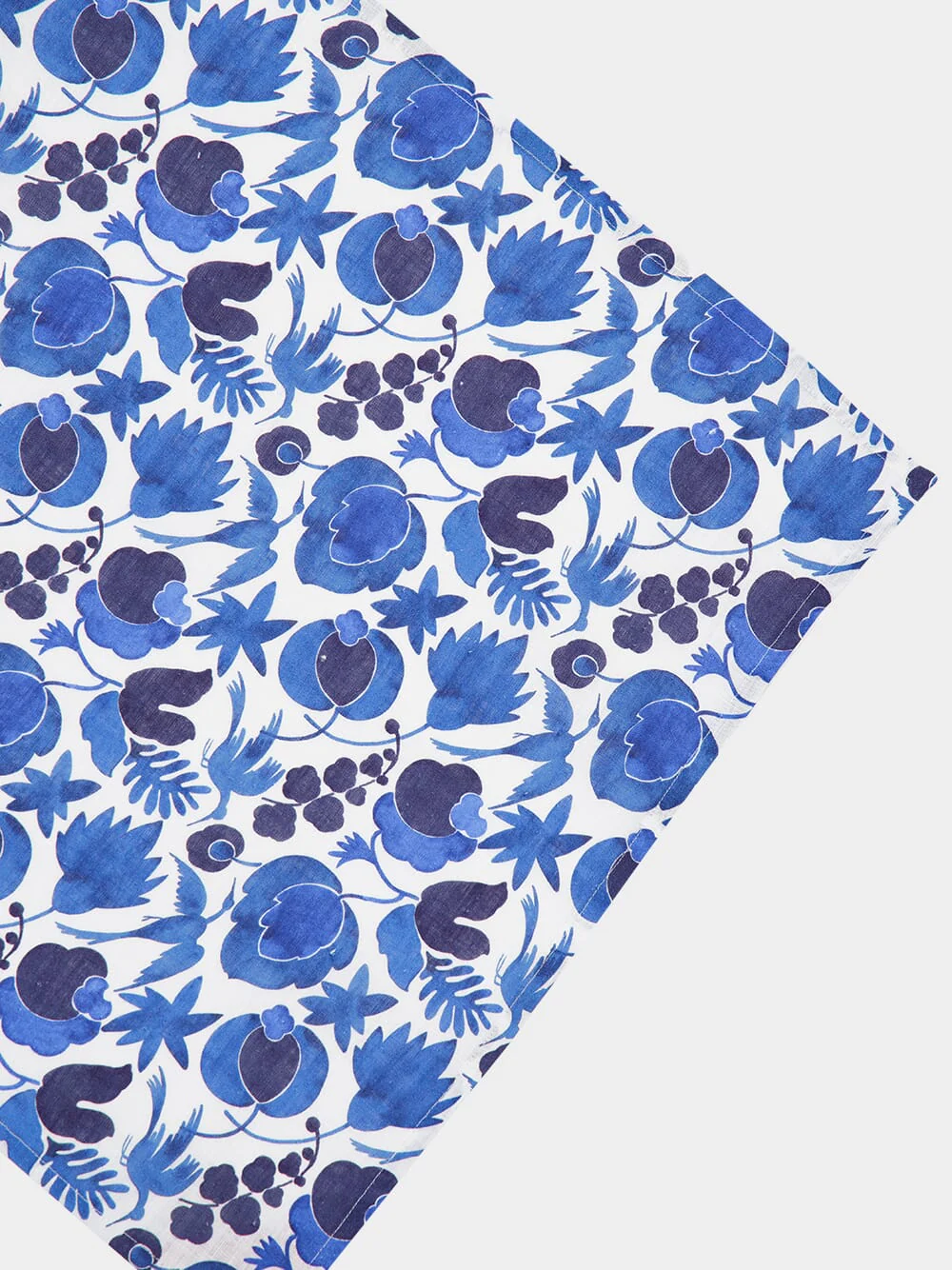 Wildbird Blu Small Linen Large Napkins Set of 2 - Image 4
