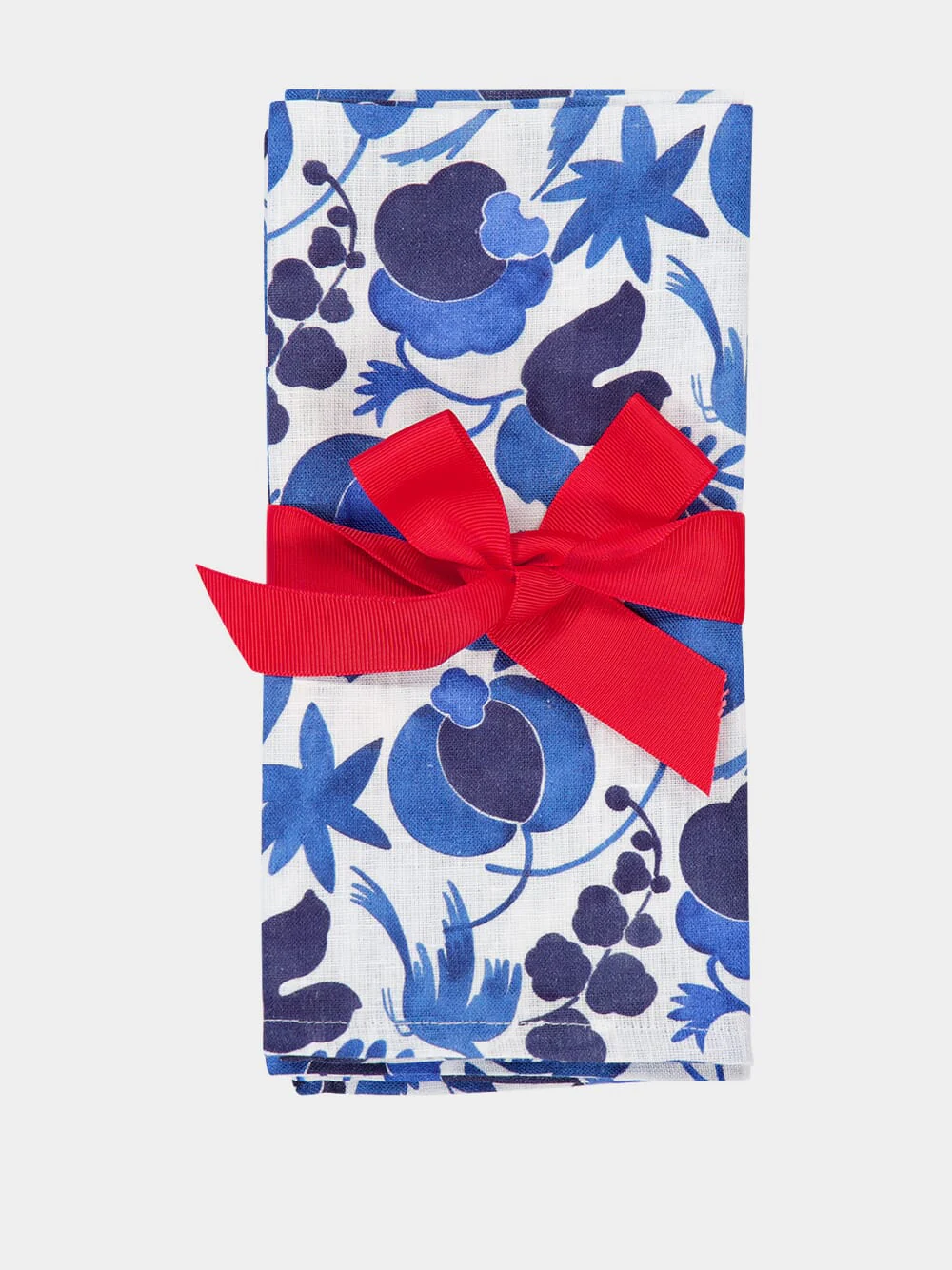 Wildbird Blu Small Linen Large Napkins Set of 2 - Image 5