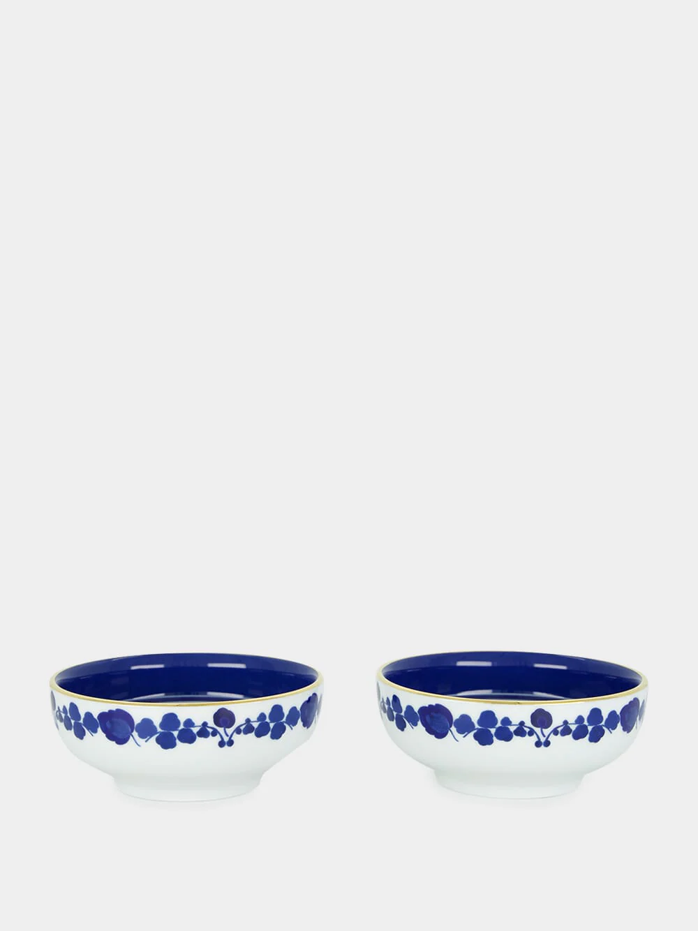 Wildbird Blue in Porcelain Snack Bowl Set of 2