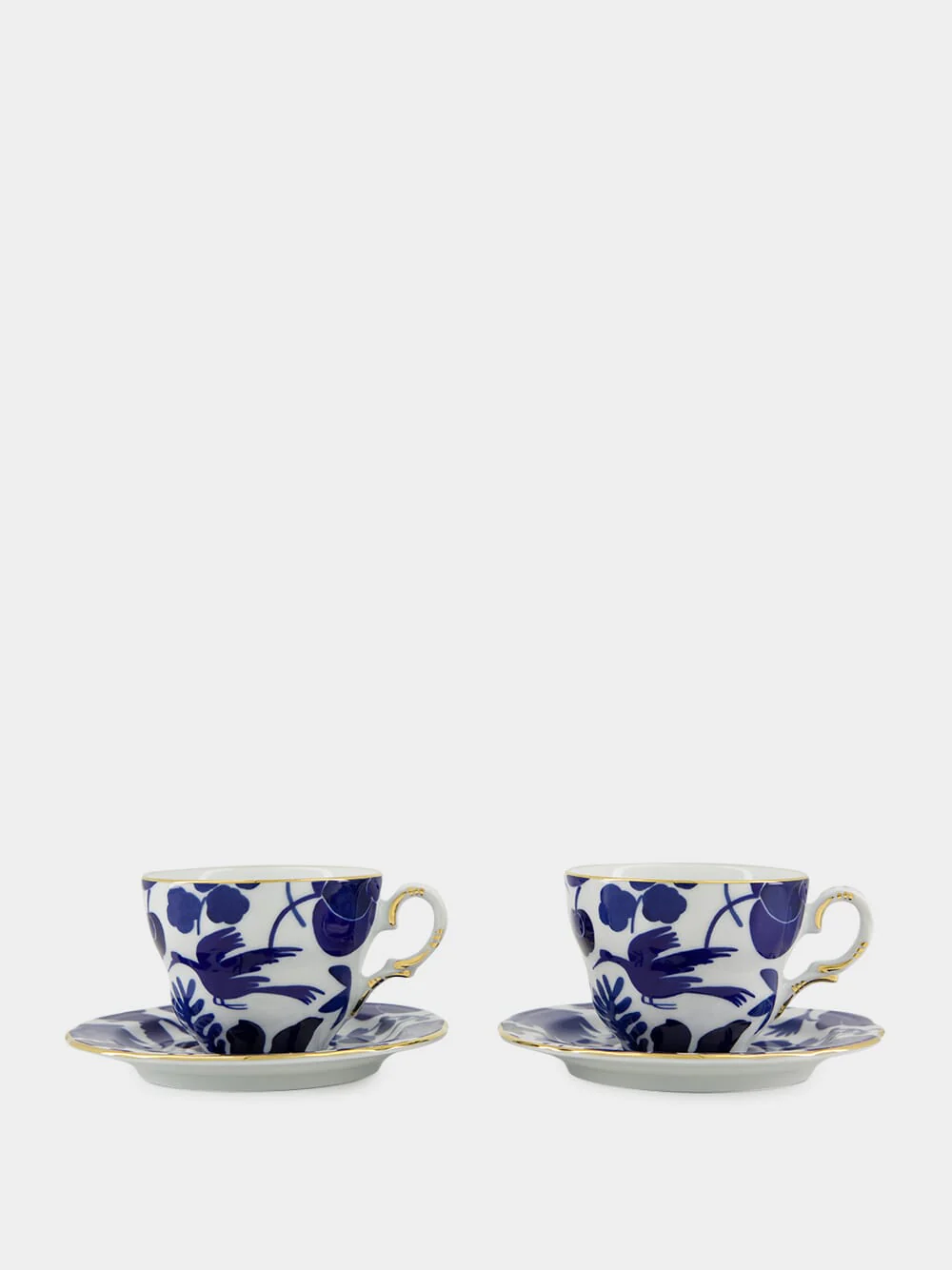 Wildbird Blue Porcelain Tea Cup Set of 2 - Image 2