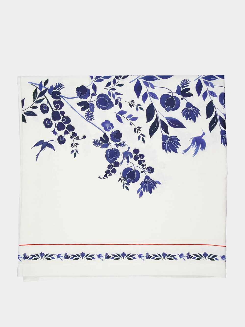 Wildbird Placée Blue in Linen Large Tablecloth - Image 3