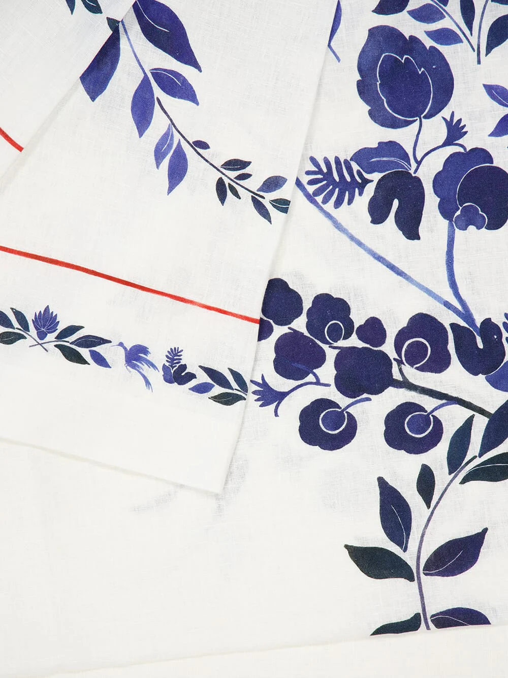 Wildbird Placée Blue in Linen Large Tablecloth - Image 4