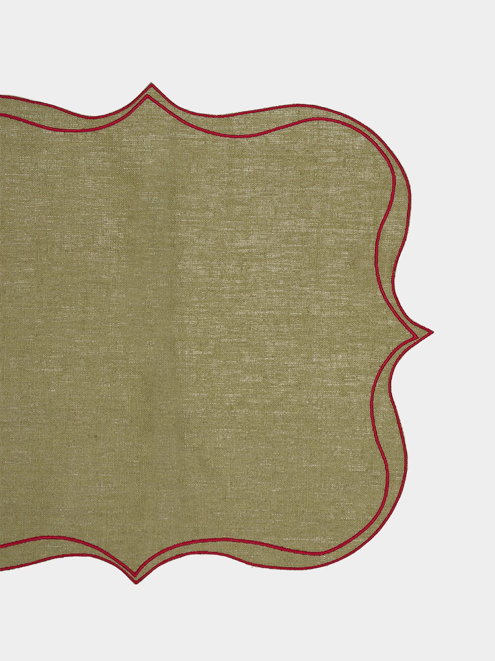 Olive Coated Linen Placemat - Image 2
