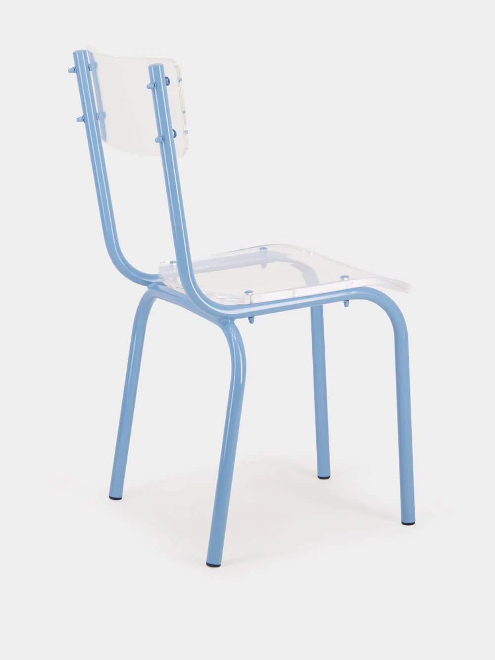 Blue Acrylic Glass Chair - Image 4