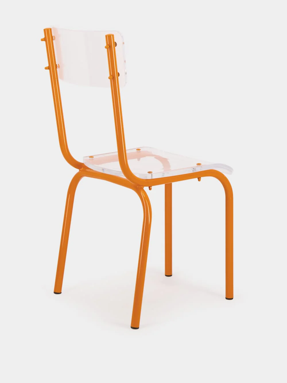 Orange Acrylic Glass Chair - Image 3