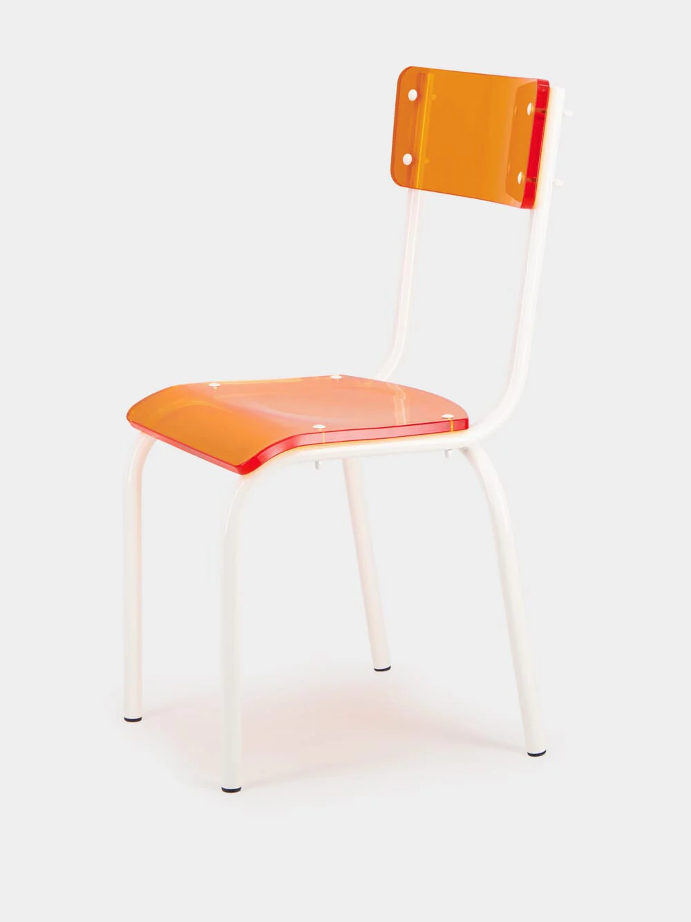 Orange Pop Acrylic Glass Chair - Image 3
