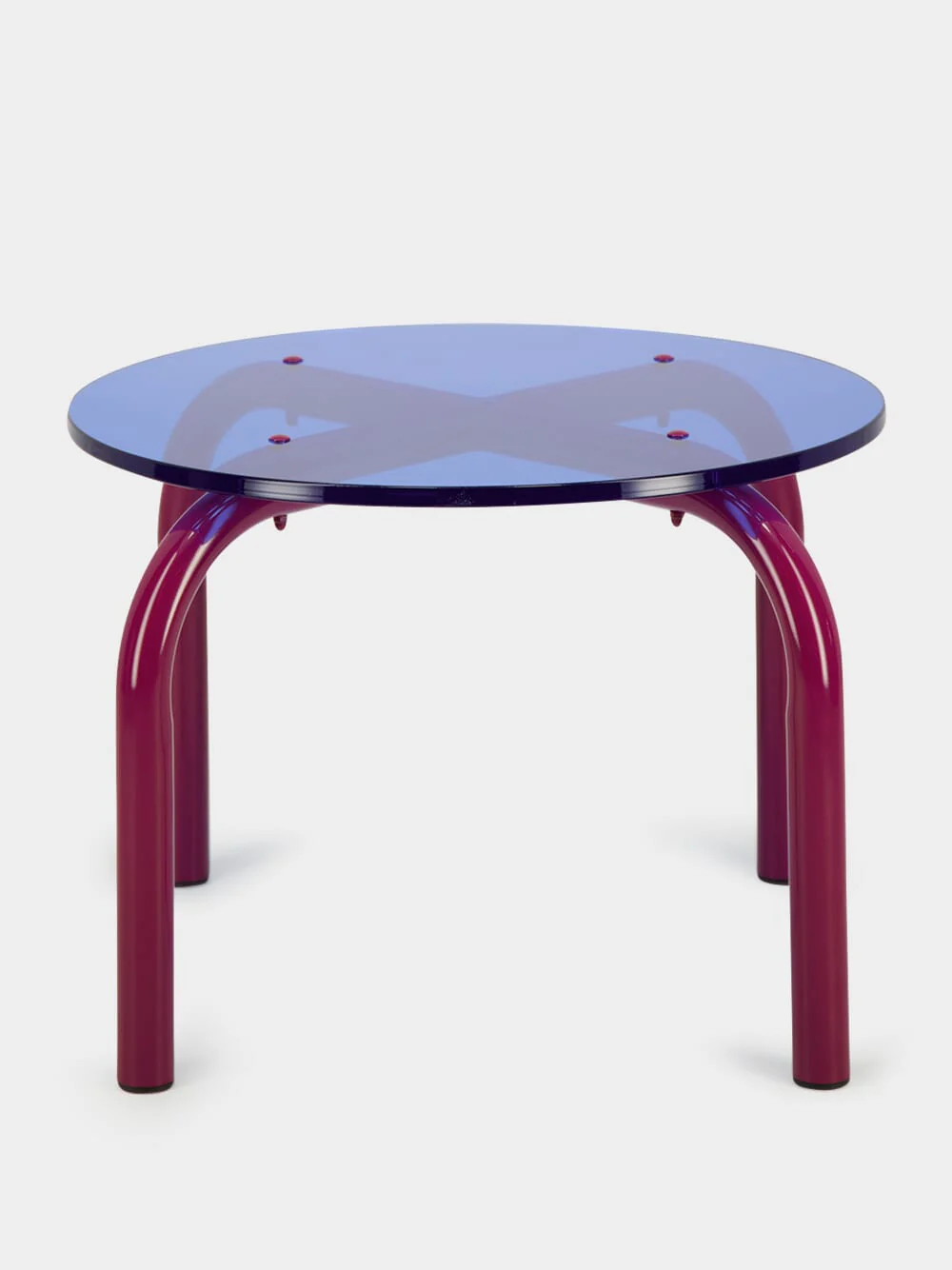 Purple and Blue Acrylic Coffee Table