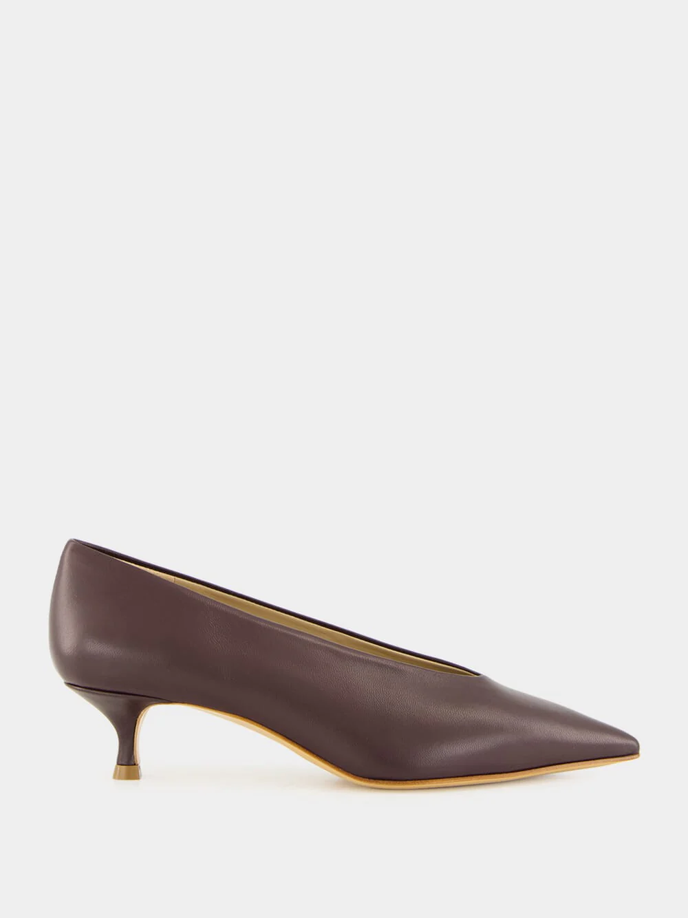Aubergine Naplack Babouche Kitten Heel