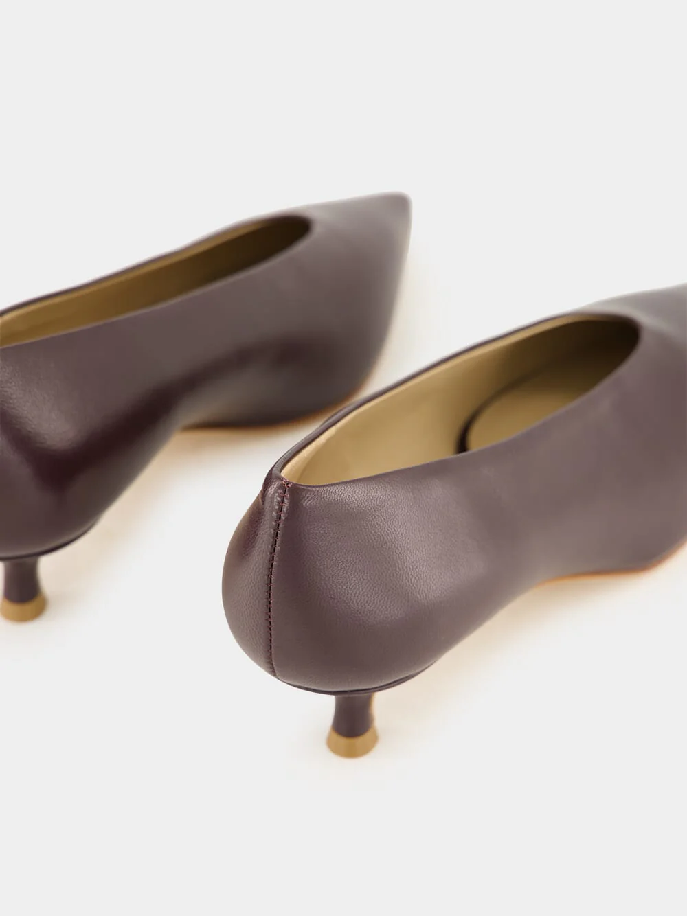 Aubergine Naplack Babouche Kitten Heel - Image 6