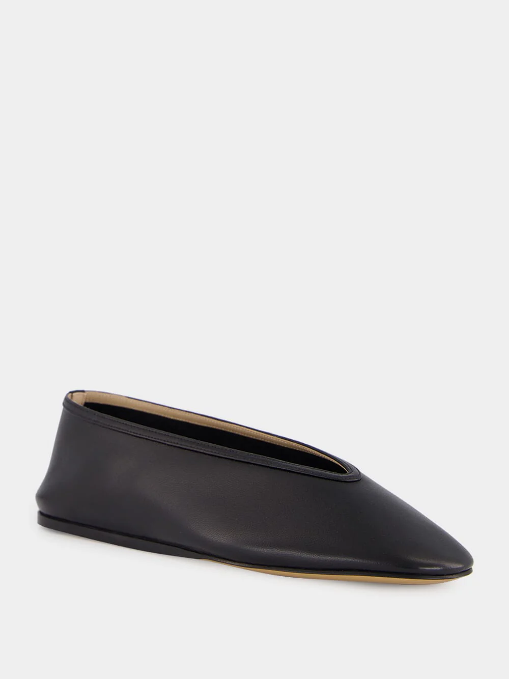 Black Luna Leather Slipper - Image 2