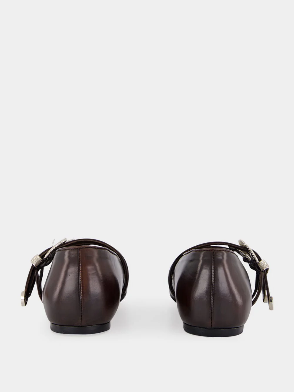 Brown Claudia Leather Slipper - Image 5